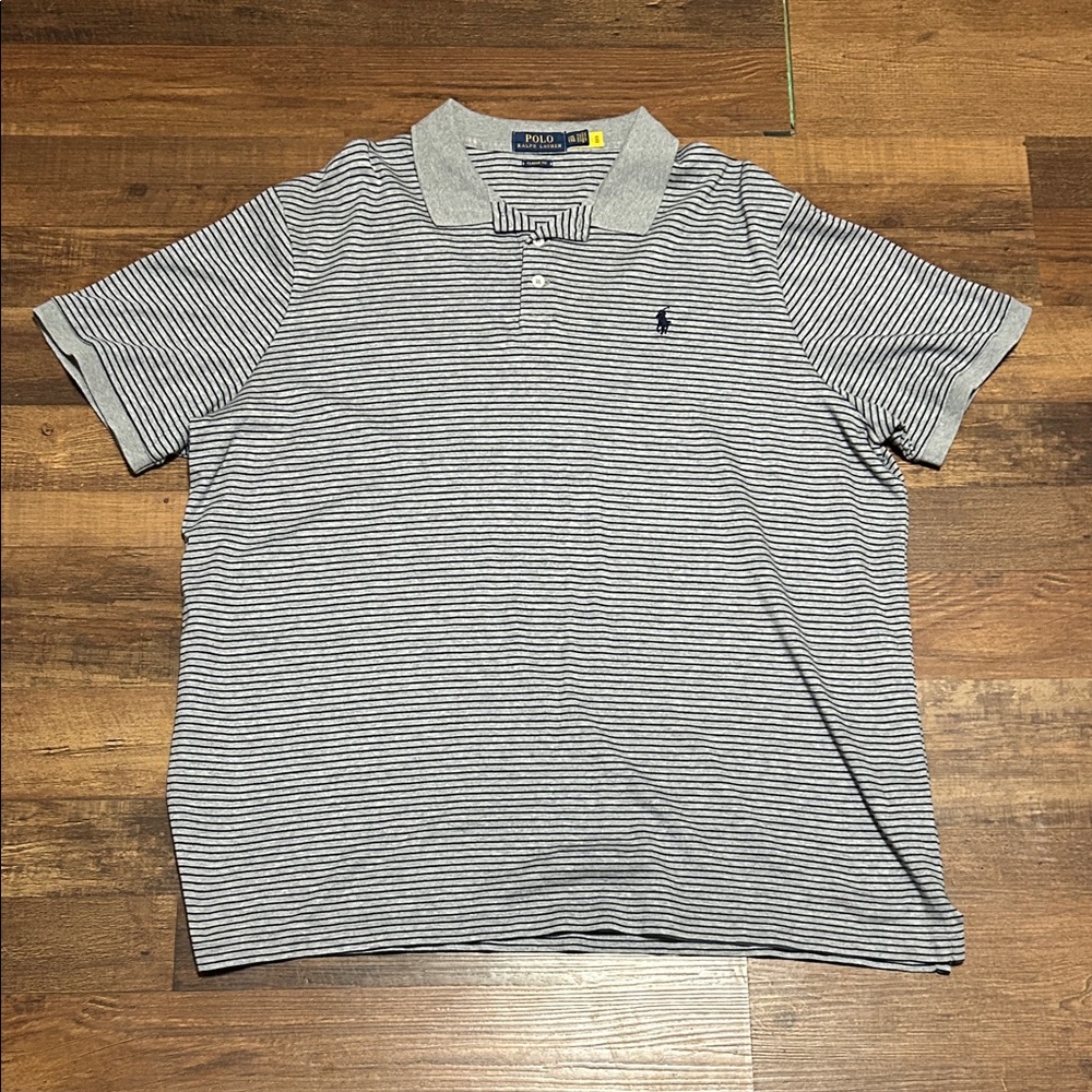 Polo by Ralph Lauren Men's Striped Polo Shirt - Black and White